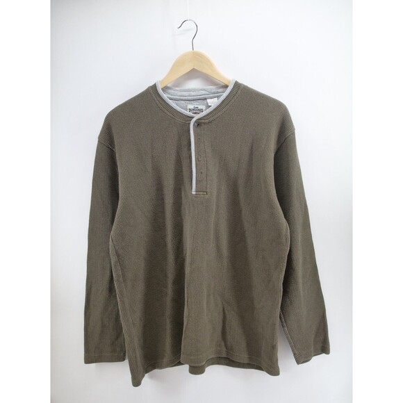 Vintage‎ Lee Dungarees brown Henley Shirt Large - Picture 1 of 7